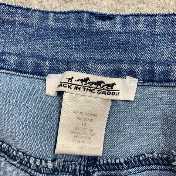 back in the saddle  jeans women’s 16 33x30 Embroidered tribe‎ Feathers cowgirl - Picture 13 of 16